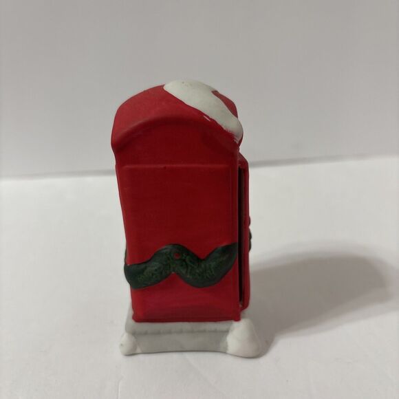 Vintage Christmas Village UK Phone Booth Porcelain Bisque Rex Lee 1990 Dickens - Picture 4 of 6